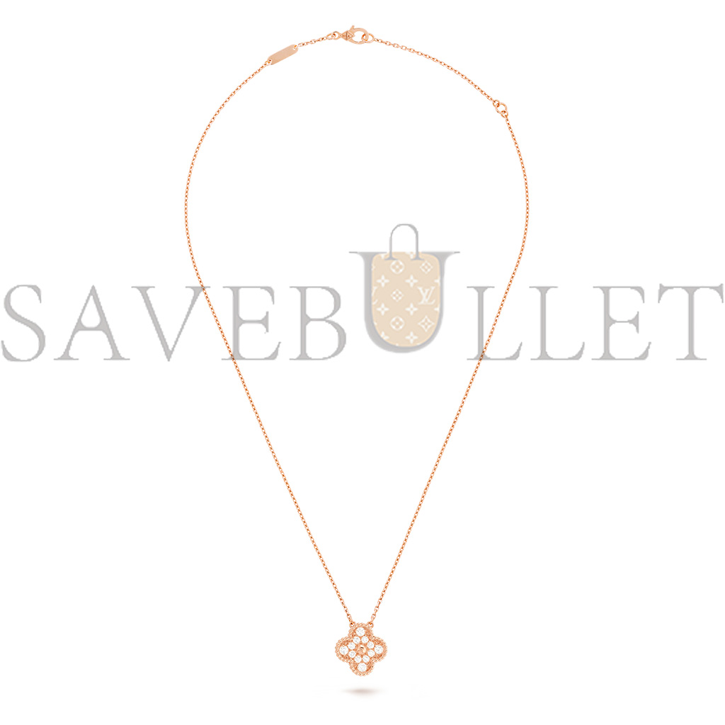 v*n cl*f arpels vintage alhambra pendant - rose gold, Di*m*nd  vcarp2r300